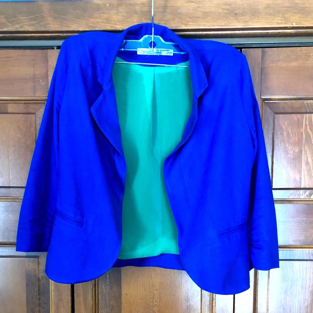 Necessary Objects Women's Blue Blazer Size S
